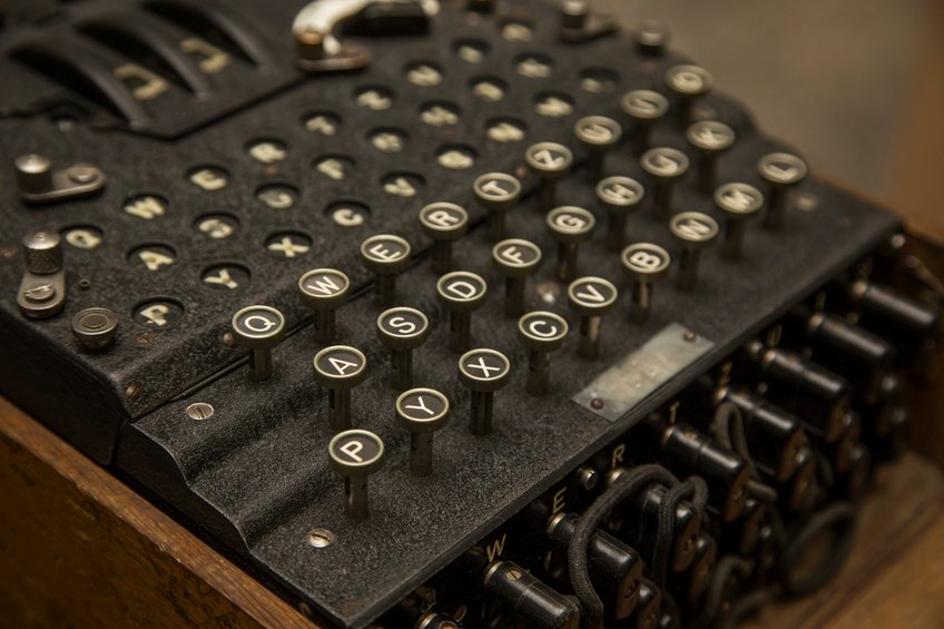 Enigma, the German cipher machine created for sending messages during World War 2
